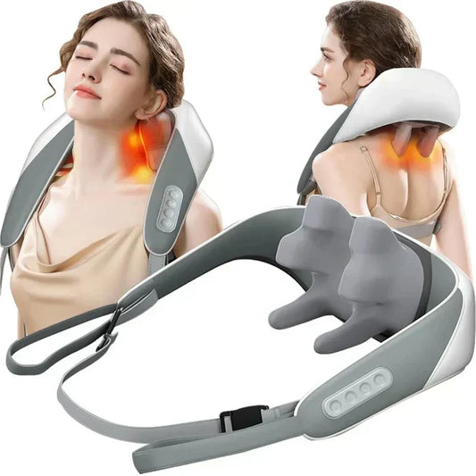 Nuvibell™-Masajeador para cuello, hombros y espalda con calor terapéutico