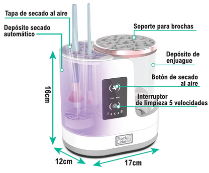 Nuvibell™-Limpiador de brochas de maquillaje 3 en 1